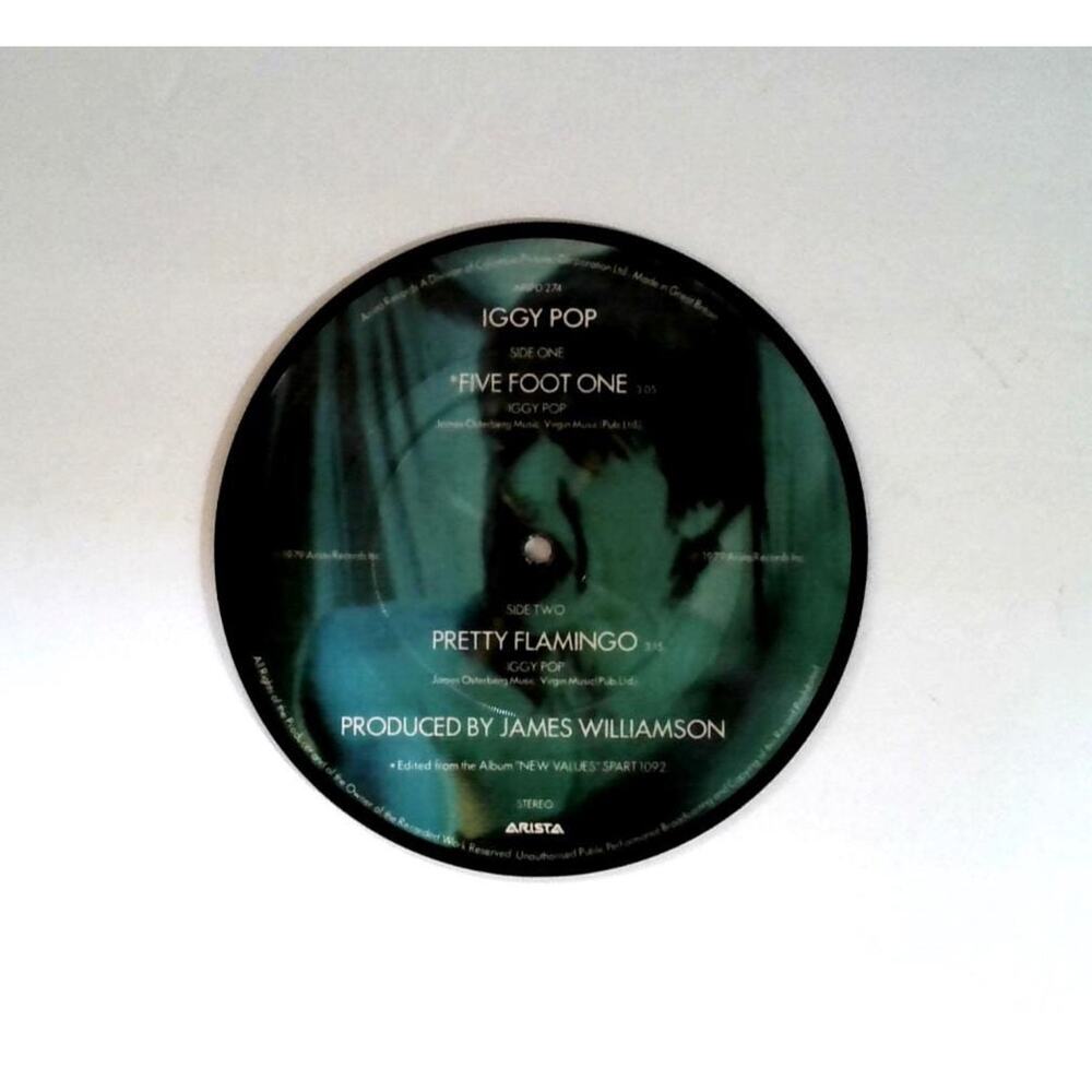Iggy Pop - Five Foot One / Pretty Flamingo - Picture Disc 7" Vinyl Record - UK